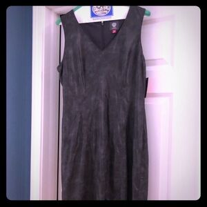 NWOT Vince Camuto Gray Faux Suede Sheath Dress